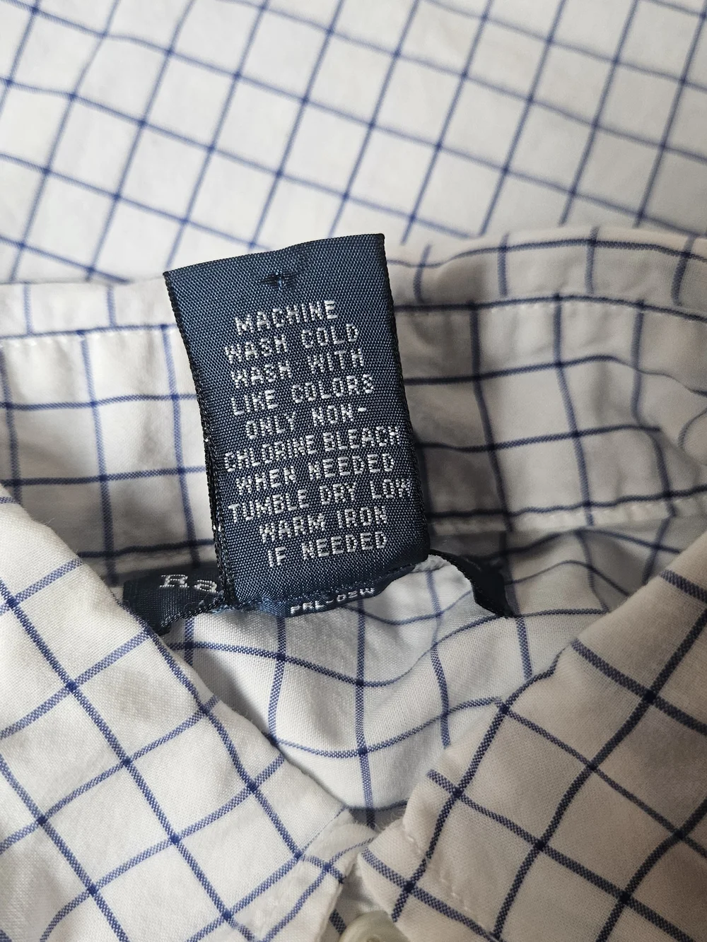 Bundle 2 pieces Ralph Lauren Dress Shirts Plaid & blue/white Boys size 7